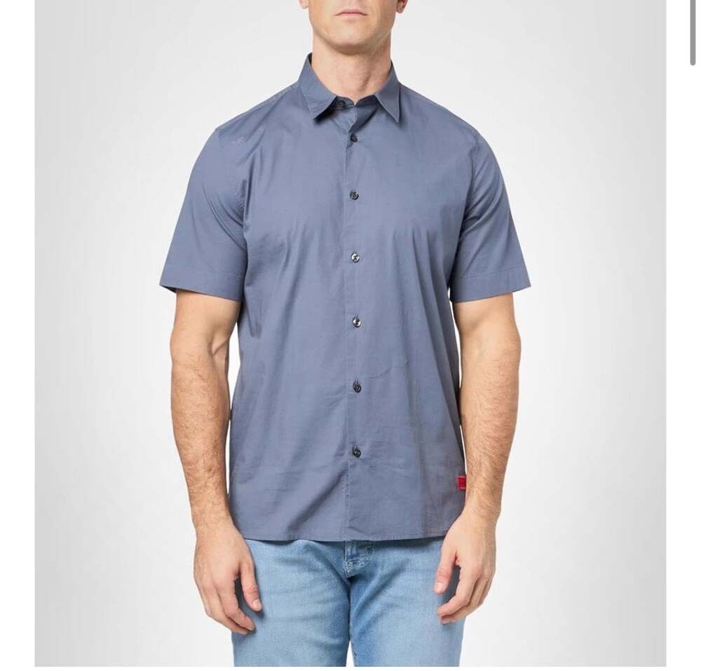 NEW Mens Hugo Boss Short Sleeve Basic Button Down size XL
